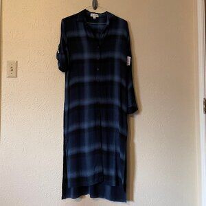 NWT Cloth & Stone Midi plaid dress, Size XS